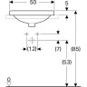 Раковина встраиваемая GEBERIT VARIFORM 40x50 см 500.709.01.2 с отверстием перелива
