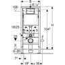 Система инсталляции GEBERIT DUOFIX DELTA 458.103.13.5 3 в 1 для унитазов с кнопкой смыва