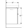 Тумба для комплекта GEBERIT SMYLE SQUARE 500.353.JR.1 75 см пекан