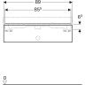 Тумба под раковину GEBERIT ICON 840292000 90 см платина 1 ящик